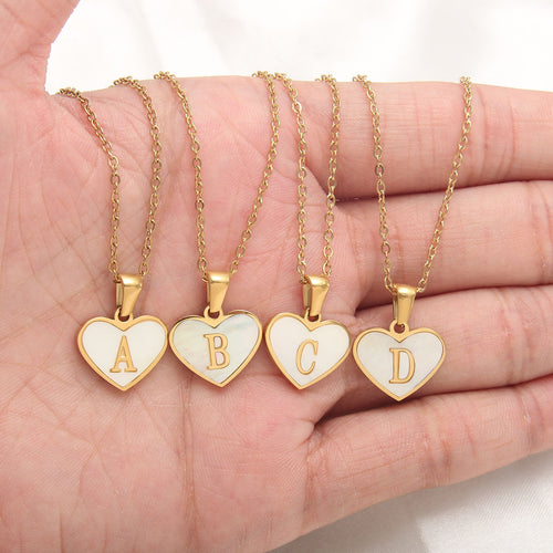 A-Z Letter Heart-shaped Necklace